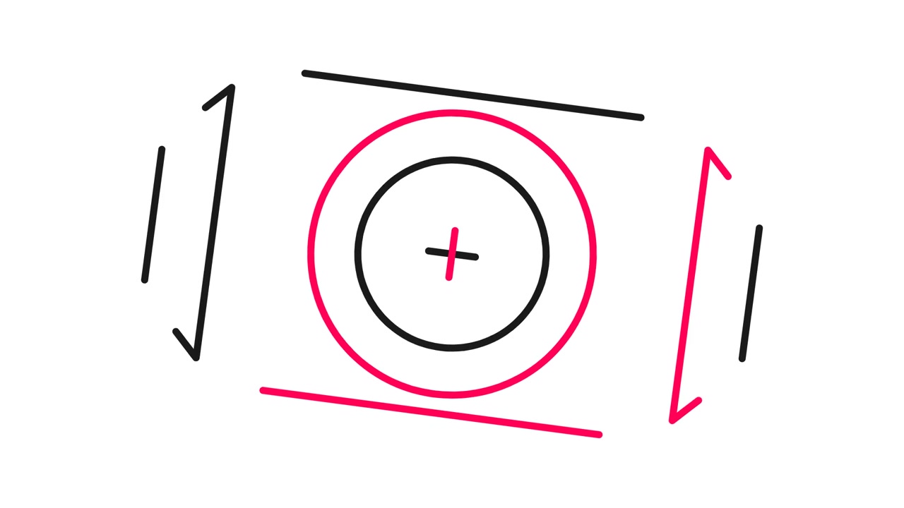 Minimalist Animated Graphic with Geometric Shapes and Lines