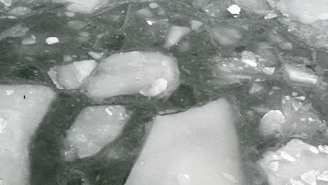 close up of frozen ice