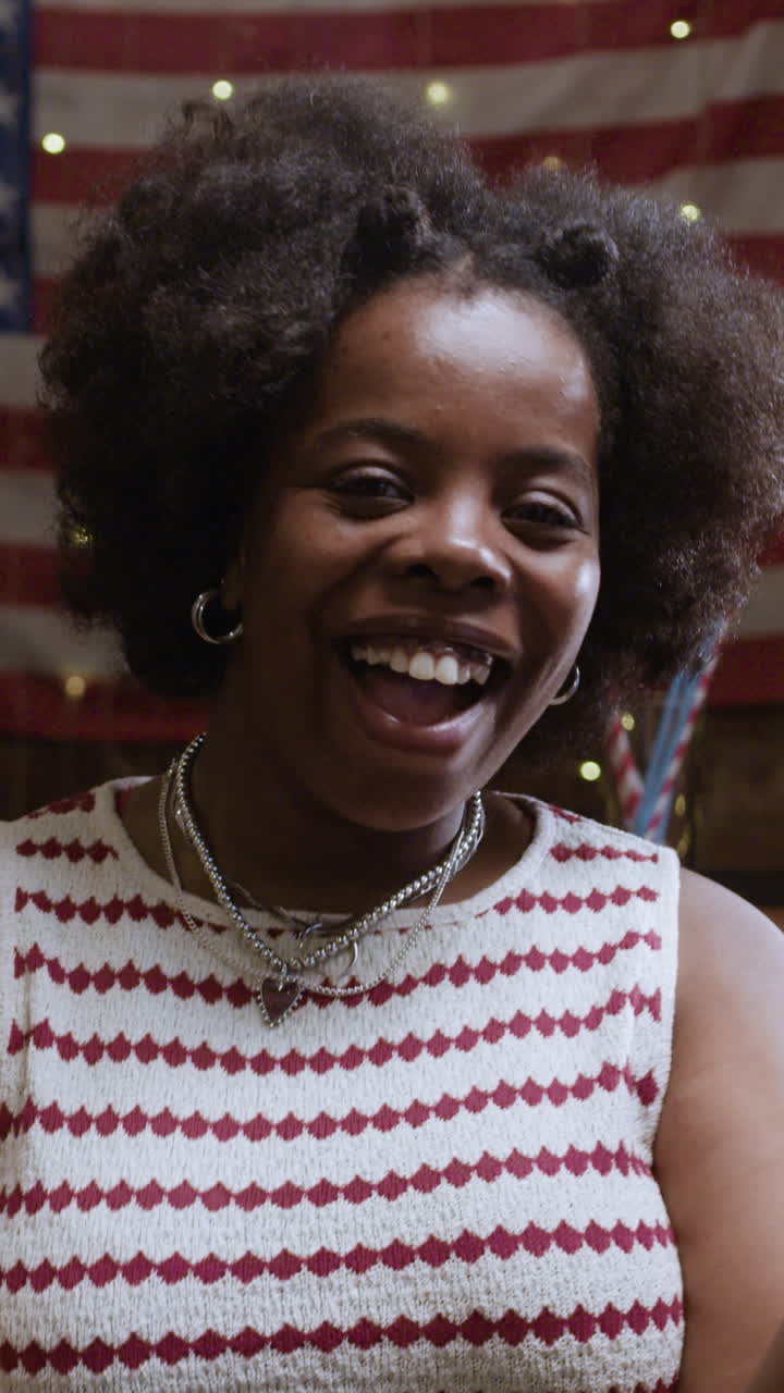 Woman Celebrating with Sparkles