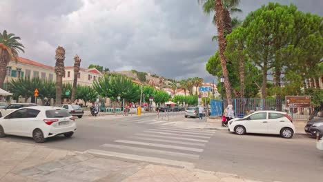 tourist train in a mediterranean city