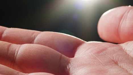 close-up of a human hand
