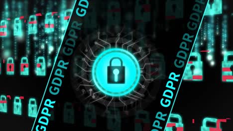 vídeo animado del icono de seguridad