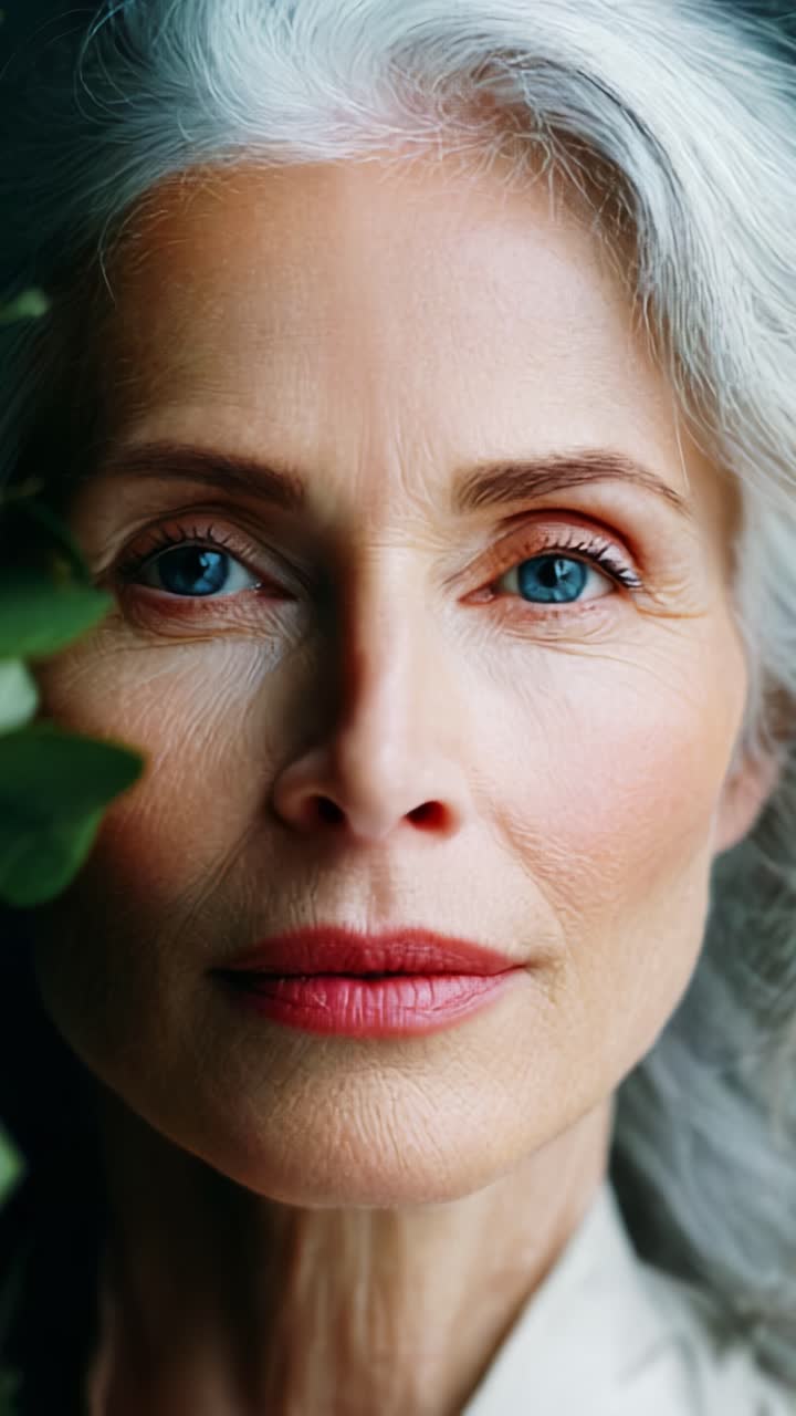 Capturing Timeless Beauty: A Portrait of Grace and Serenity in the Eyes of a Resilient Woman Surrounded by Nature's Embrace and Gentle Light