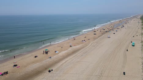 aerial shot of ocean city, maryland beach