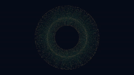 circular green dot pattern on black background