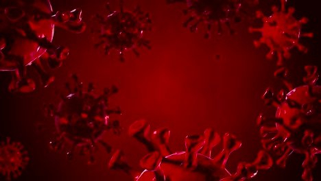 abstract coronavirus moving virus-cell -  motion graphics (loop)