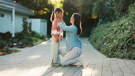 family, dressing and a woman outdoor