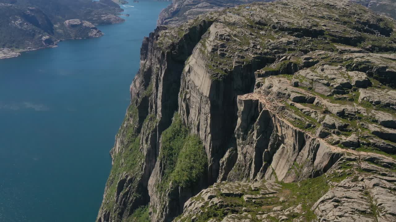 imágenes aéreas púlpito roca preikestolen hermosa naturaleza noruega