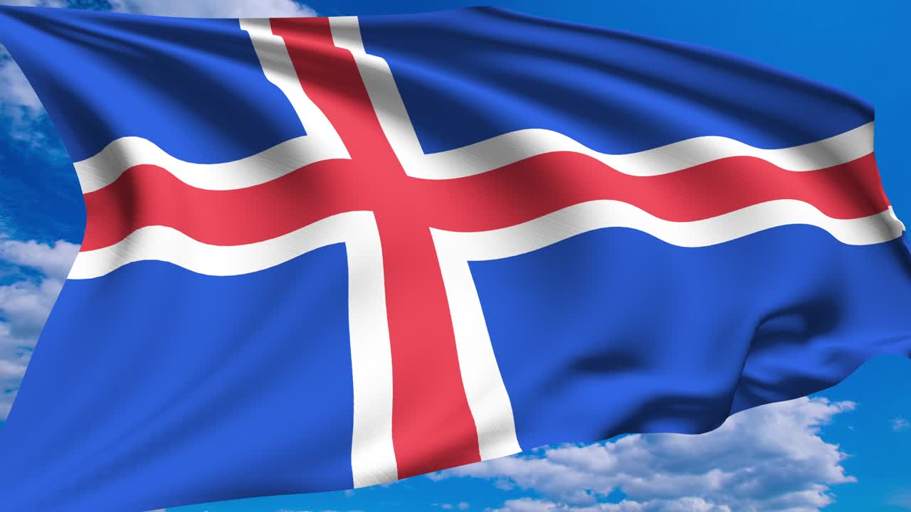 흐린 하늘에 대한 아이슬란드의 발 (알파 채널, 루프 가능)