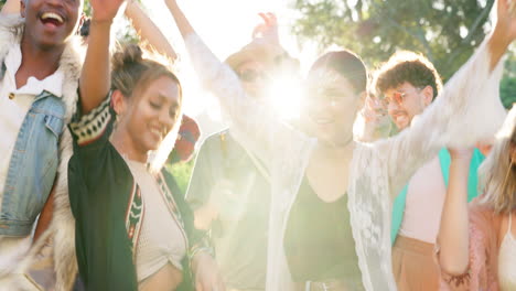 crowd, people dancing at music festival