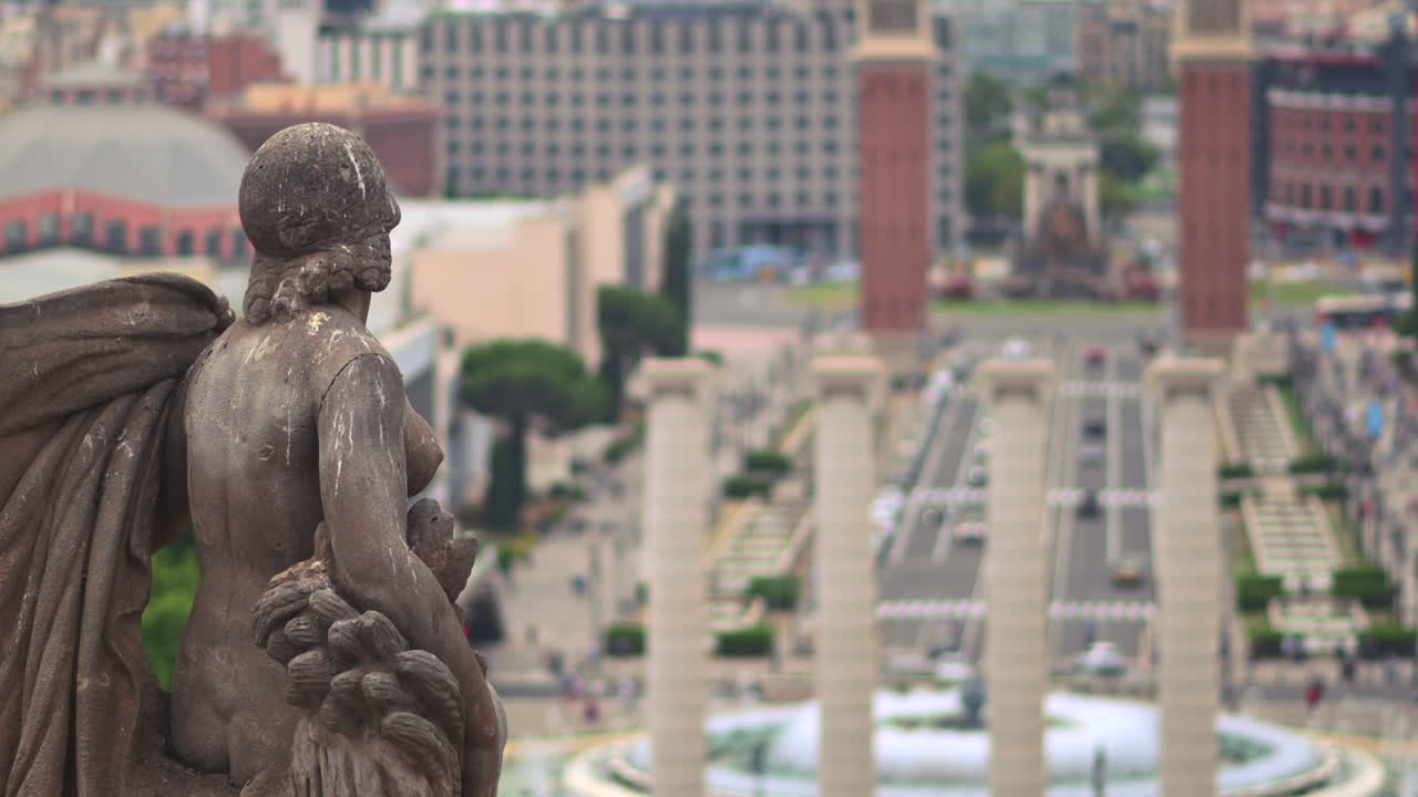 The Magic Fountain of Montjuic in Barcelona, Spain in daylight