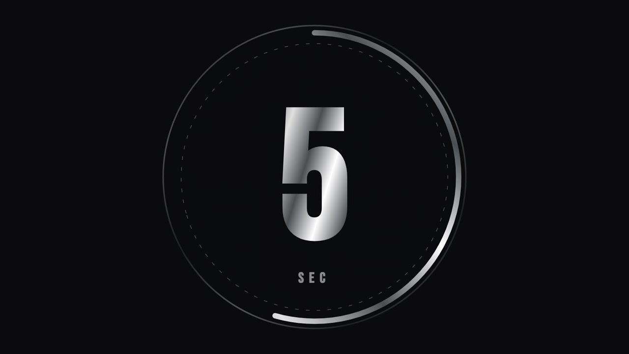 Timer digitale conto alla rovescia da dieci a zero