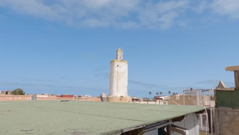 grand mosque mazagan seen from rooftop in medina