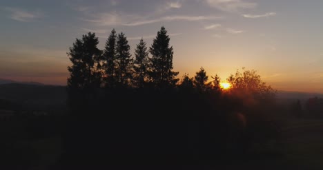 Sunset-In-Mountains-Aerial-View