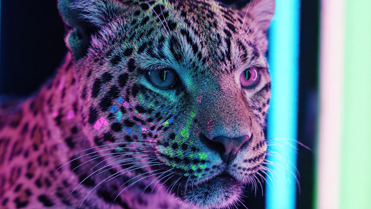 Neon leopard Videos - HD and 4K to download | Magnific