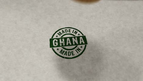 made in ghana stamp and stamping loop animation