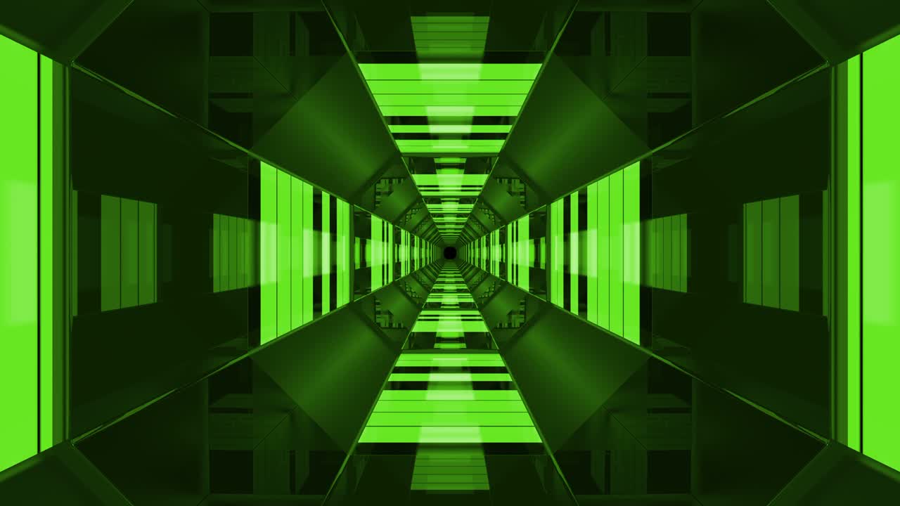 club nocturno verde en bucle túnel de fondo abstracto