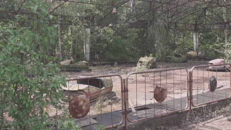 toma de la ciudad radiactiva abandonada de pripyat en la zona de exclusión, cerca de la planta de energía de chernobyl, ucrania