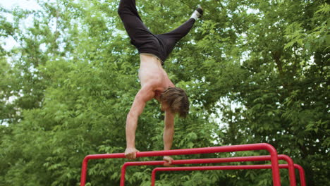 person doing parkour