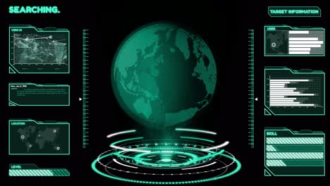 tablero de interfaz de usuario futurista para el análisis de grandes datos en el gráfico de información