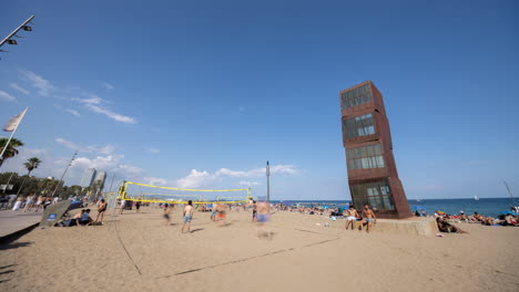 el horizonte de la playa de barcelona