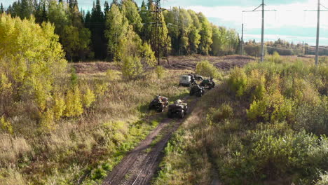 atv adventure in the autumn forest