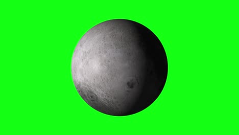 natural satellite of the world: moon, luna, lunar. beautiful texture and moonlight in green screen. moon is rotating.