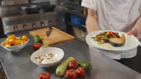 plate with prepared dish
