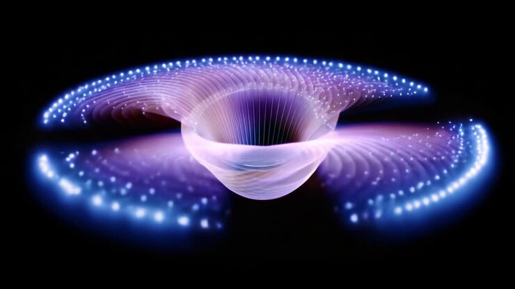 A Mesmerizing Display of Dynamic Waves and Light Patterns Captured in Motion, Showcasing the Elegance and Fluidity of Abstract Design with Graceful Curves and Pulsating Luminescence