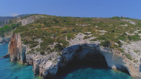 coastal caves of zakynthos island a