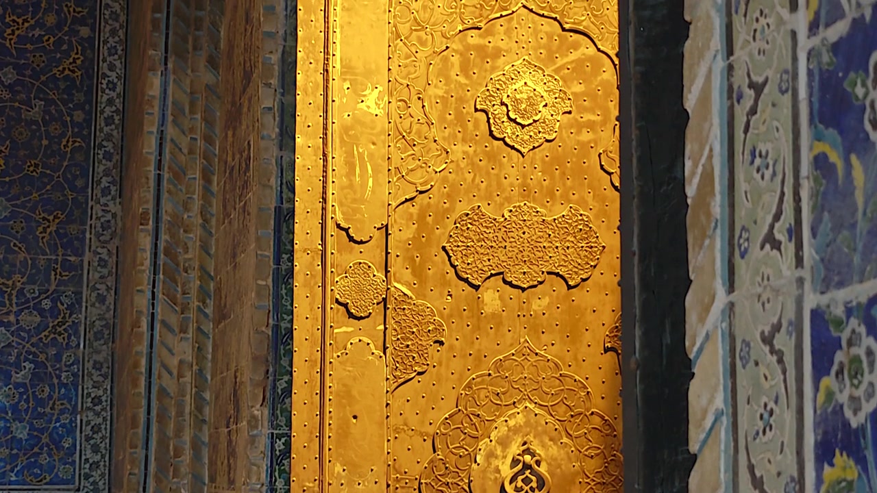 Ornate Golden Door in Historic Islamic Architecture