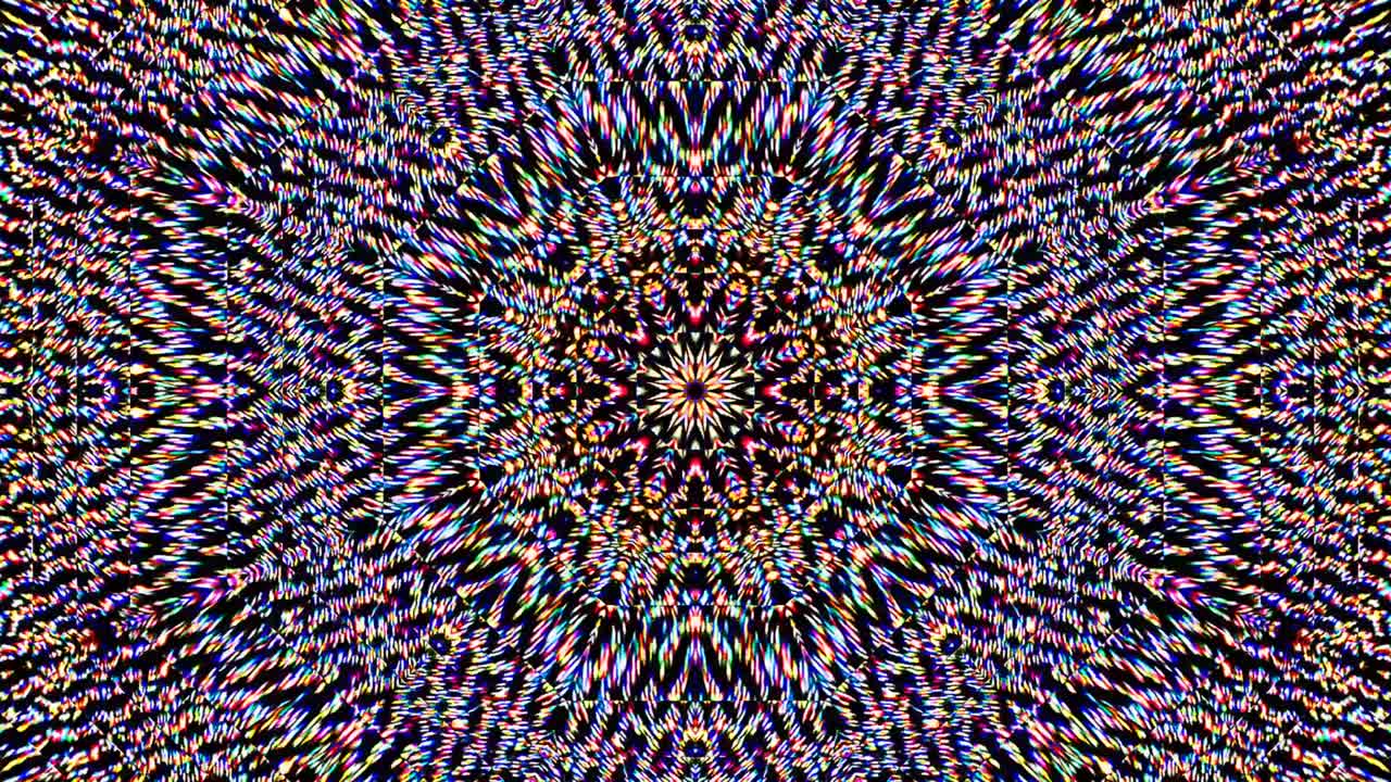 luz abstracta brillante que gobierna el color completo, caleidoscopio, fondo negro
