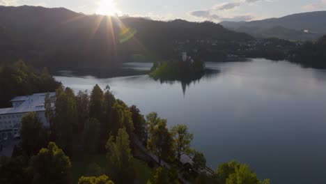 Drohnenvideo-Aus-Bled,-Slowenien