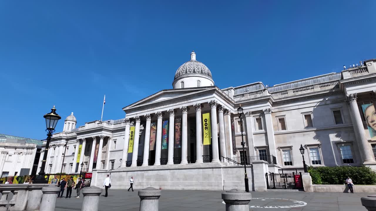 The National Gallery in London on a clear day