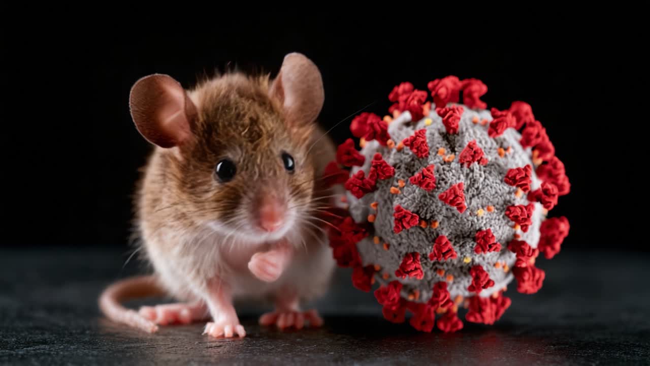 Un Esame Ravvicinato di un Topo con una Particella Rappresentativa di Coronavirus, che Evidenzia l'Intrigante Relazione tra Animali e Virus nella Ricerca Scientifica