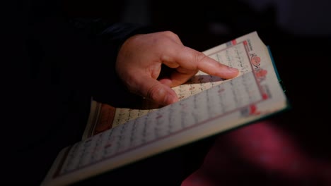 Mann-Liest-Koran-Im-Sonnenlicht