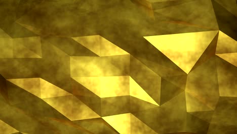 abstract goud driehoekige textuur achtergrond animatie. 4k