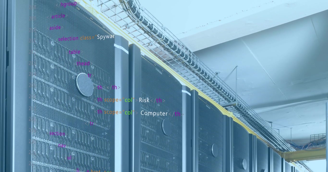 Animation of data processing over computer servers