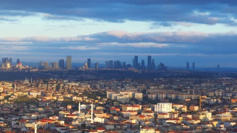 istanbul cityscape at dawn/dusk