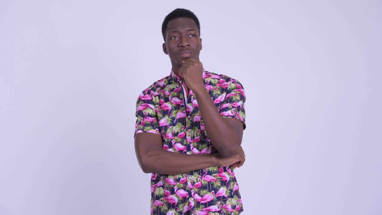 Young handsome African tourist man
