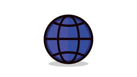 global sphere browser internet animation