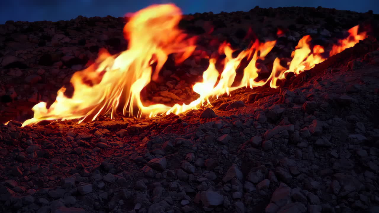 Eternal Flames in the Desert