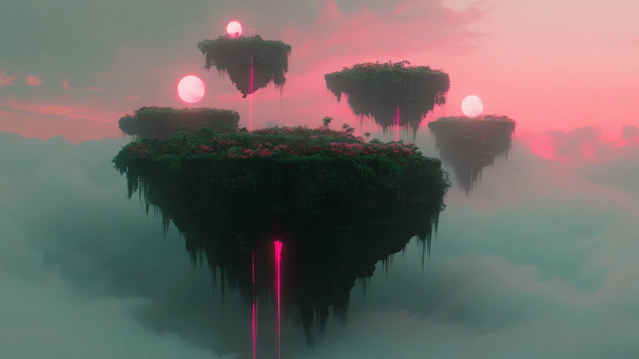 Floating Islands at Sunset
