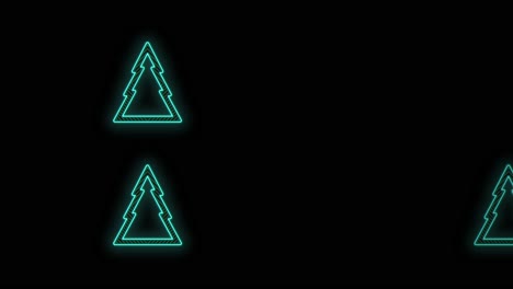 Christmas-neon-trees-icons-pattern-on-black-gradient