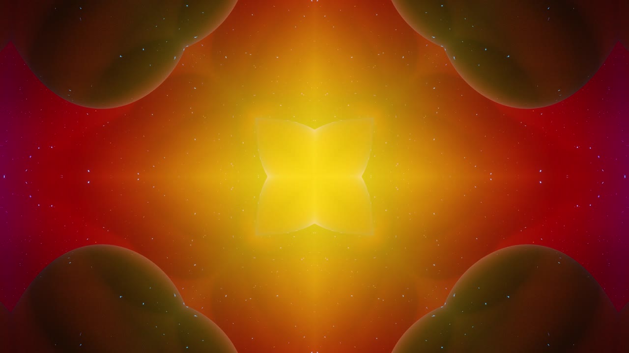 estructuras 3d simétricas abstractas como el caleidoscopio líquido en animación en bucle, gradientes de color suaves con brillo brillante. efecto caleidoscopia con ondas abstractas. hermoso patrón 3d abstracto bg. dof
