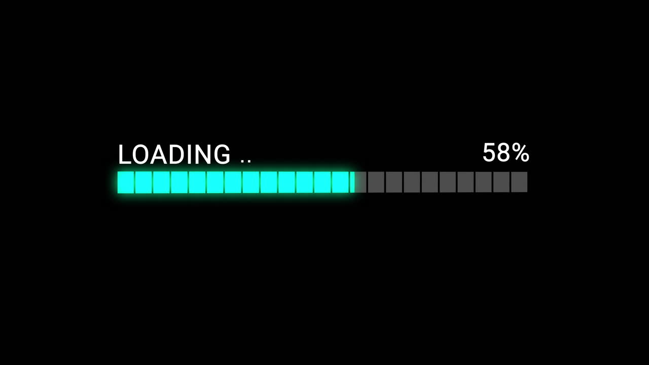 Animated Loading Progress Bar with Percentage Indicator