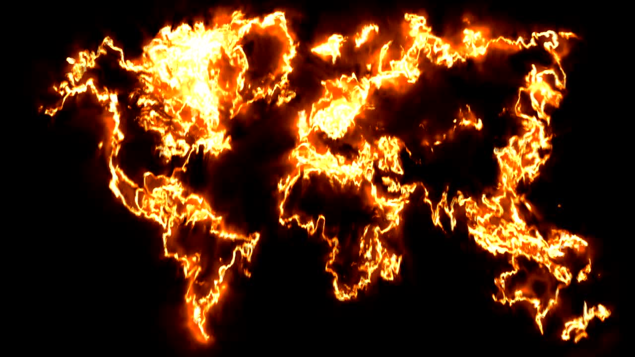 추상적인 배경과 미래의 세계 지도