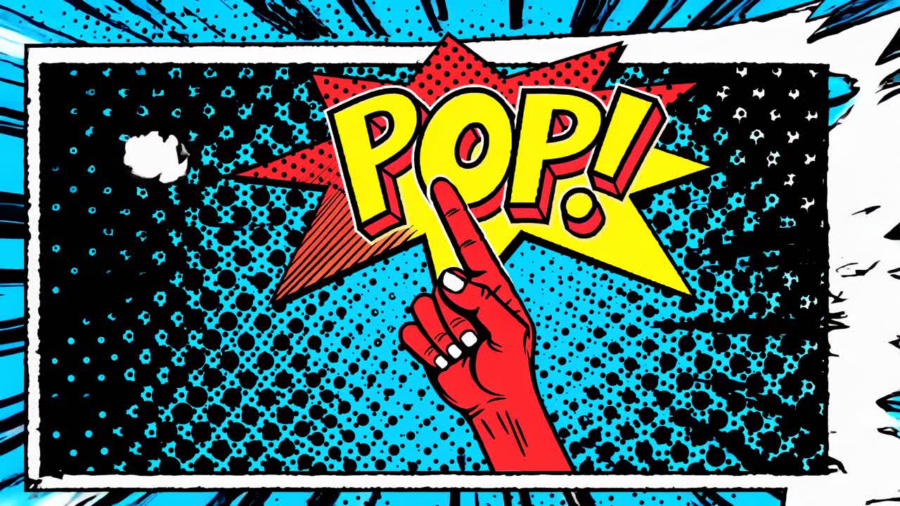 ilustración de arte pop con burbuja de habla