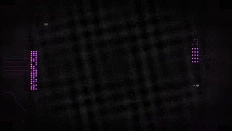 digital screen with hud elements and glitch effect