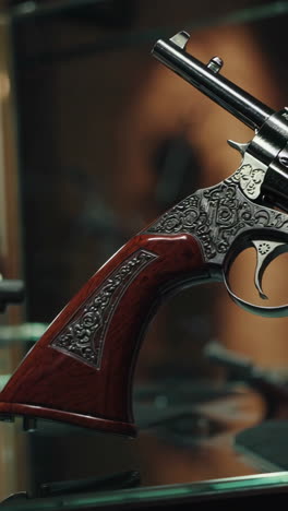 collection of decorative antique revolvers
